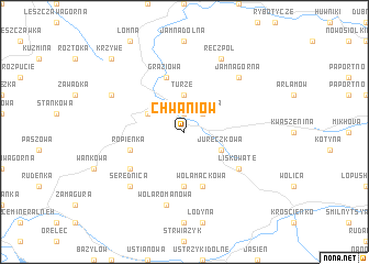 map of Chwaniów