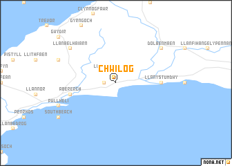 map of Chwilog