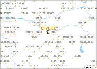 map of Chylice