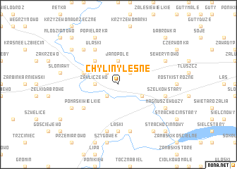 map of Chyliny Leśne