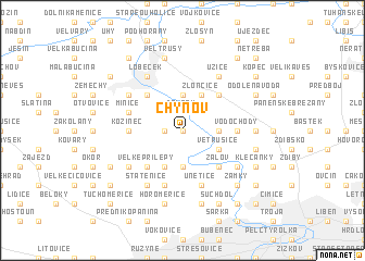 map of Chýnov