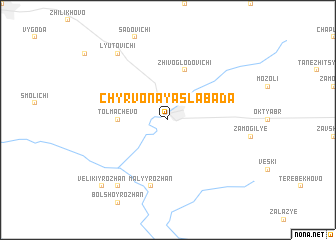 map of Chyrvonaya Slabada