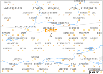 map of Chýšť