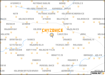 map of Chyżowice