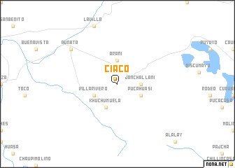 map of Ciaco