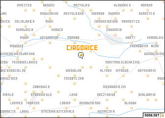 map of Ciągowice