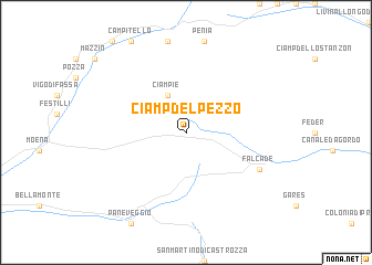 map of Ciamp del Pezzo