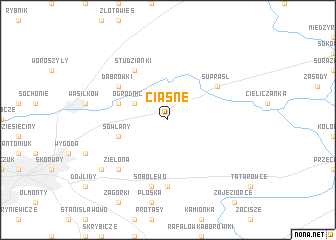 map of Ciasne