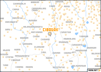 map of Cibadak