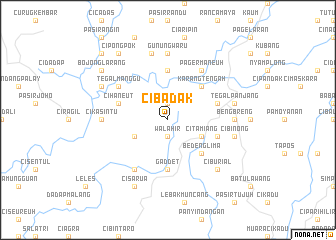 map of Cibadak