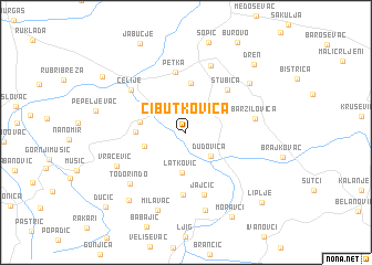 map of Čibutkovica