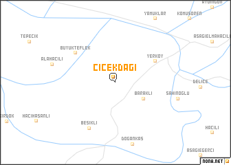 map of Çiçekdağı