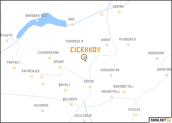 map of Çiçekköy