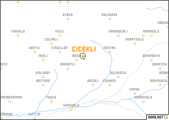 map of Çiçekli