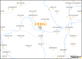 map of Çiçekli