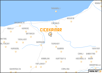 map of Çiçekpınar