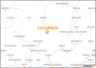 map of Ciceu-Poeni