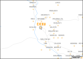 map of Ciceu