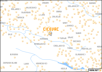 map of Čičevac