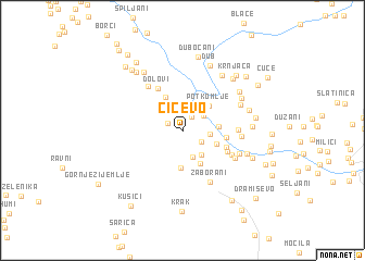 map of Čičevo