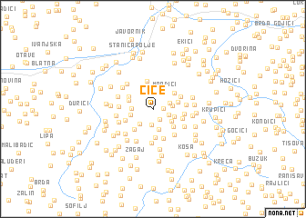 map of Ćiće