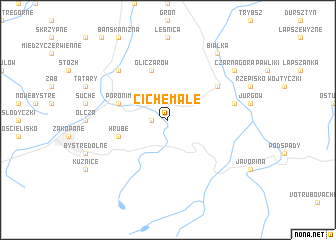 map of Ciche Małe