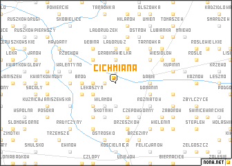 map of Cichmiana