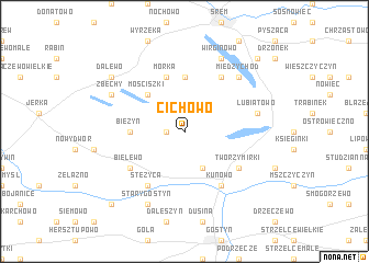 map of Cichowo