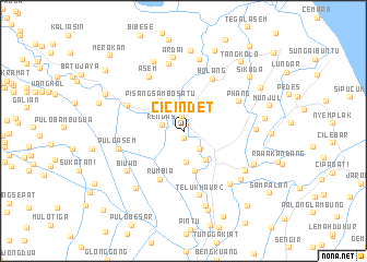 map of Cicindet