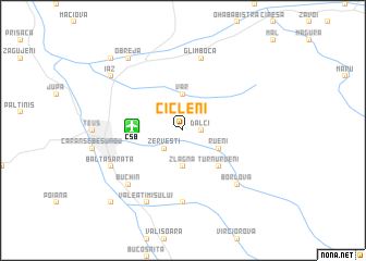 map of Cicleni