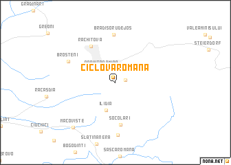 map of Ciclova-Română