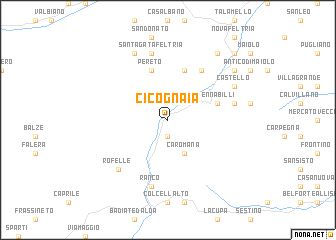 map of Cicognaia