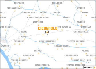 map of Cicognolo