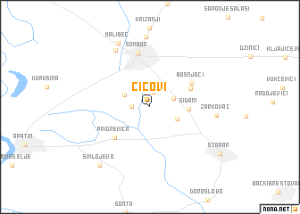 map of Čičovi