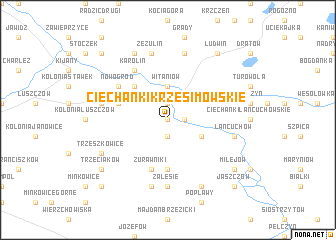 map of Ciechanki Krzesimowskie