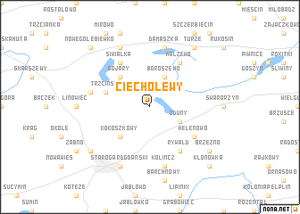 map of Ciecholewy