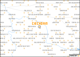 map of Ciechomin