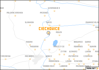 map of Ciechowice