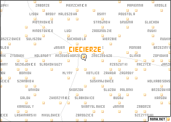 map of Ciecierze