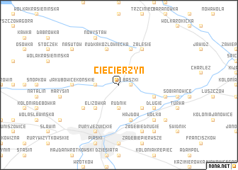 map of Ciecierzyn