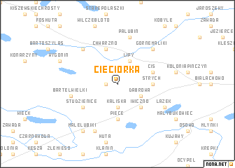 map of Cieciorka