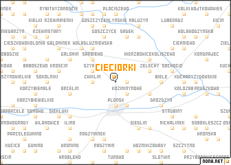 map of Cieciorki