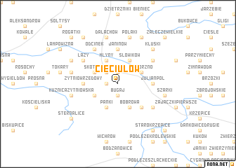 map of Cieciułów