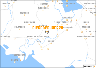 map of Ciego de Guacará