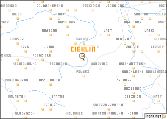 map of Cieklin