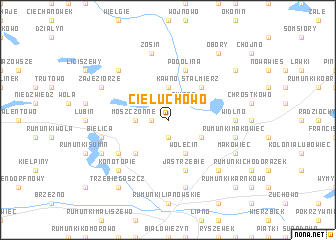 map of Ciełuchowo