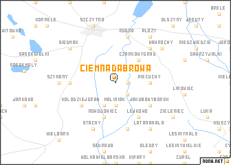 map of Ciemna Dąbrowa