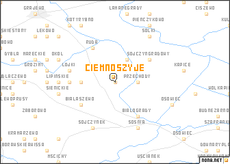 map of Ciemnoszyje