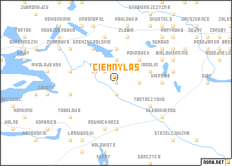 map of Ciemny Las