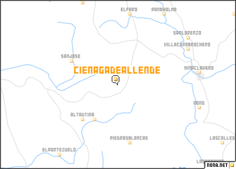 map of Ciénaga de Allende